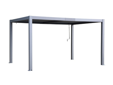Vikos 10x13 Pergola – Aluminum Frame with Galvanized Steel Louvers - Main Product Picture White Background